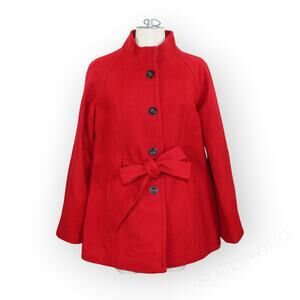New S/M Pendleton Winter Getaway Coat Jacket MerinoWool MadeInUSA Red ALine